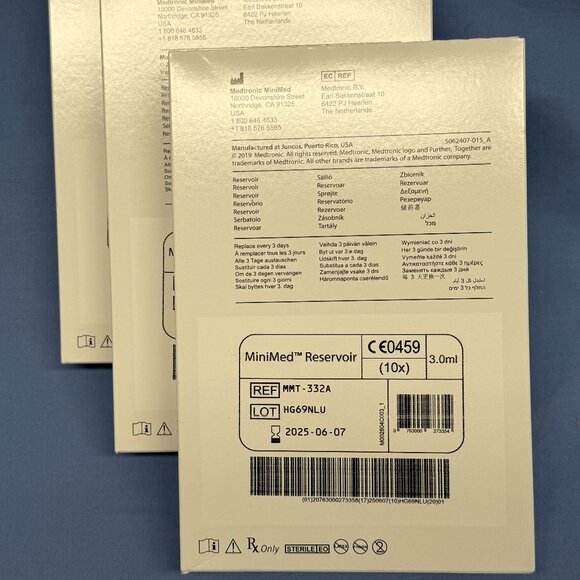 MiniMed Reservoir MMT-332A 3ml 10ct x 3 Boxes New Sealed - Picture 3 of 5